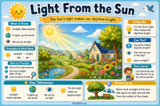 Light From the Sun educational infographic for children ages 4 to 6
