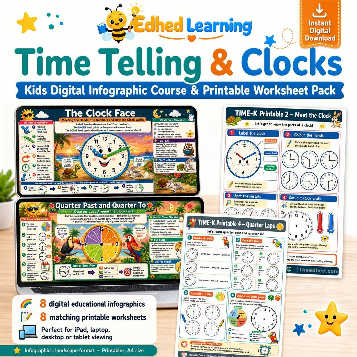 Edhed Learning Time Telling & Clocks digital course product image