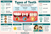 Types of Teeth classroom infographic for ages 4 to 6