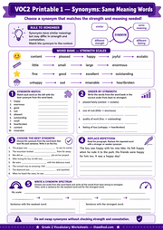 Grade 2 vocabulary printable 01
