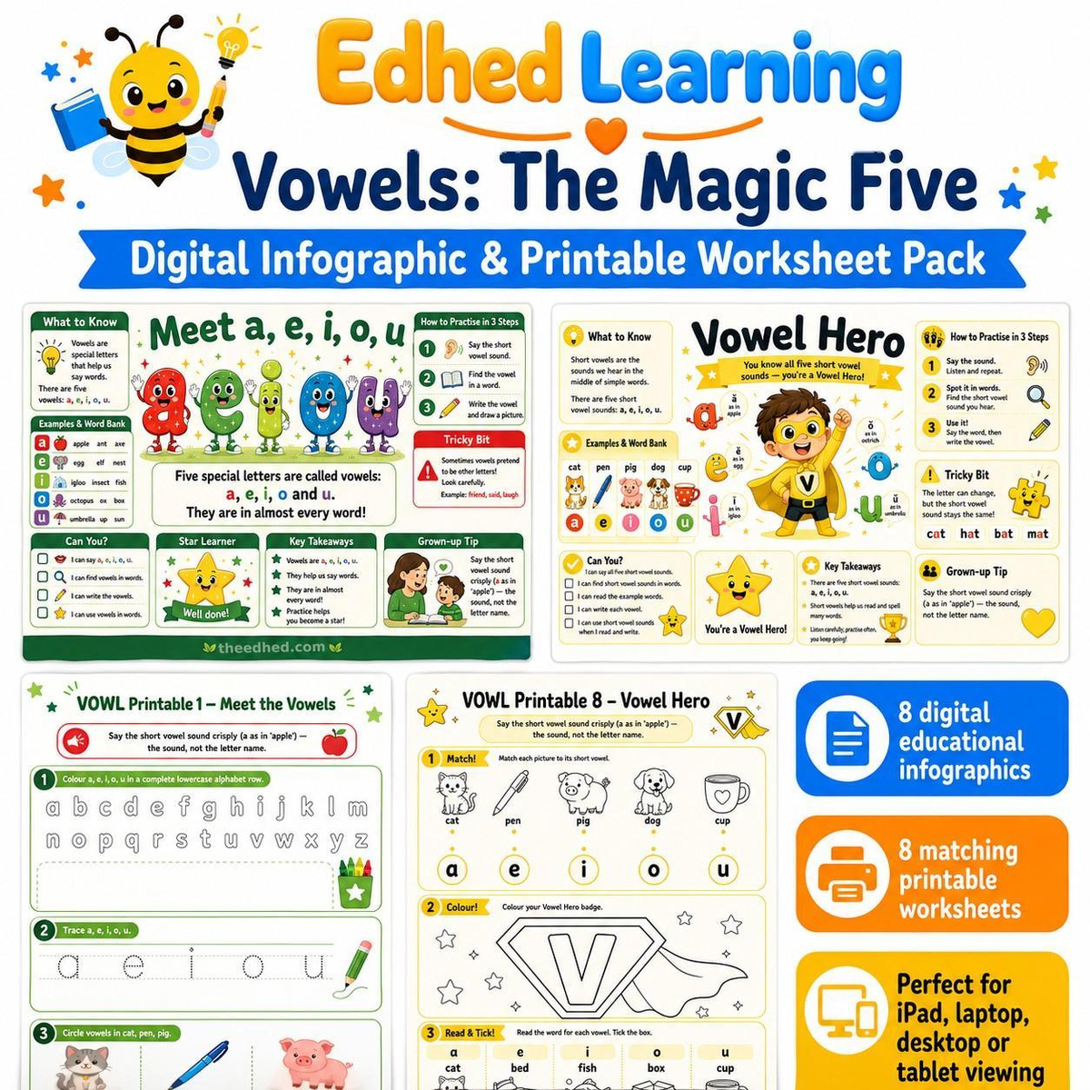 Edhed Learning Vowels: The Magic Five digital course product image