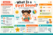 What Is a First Sound educational infographic for children ages 4 to 6
