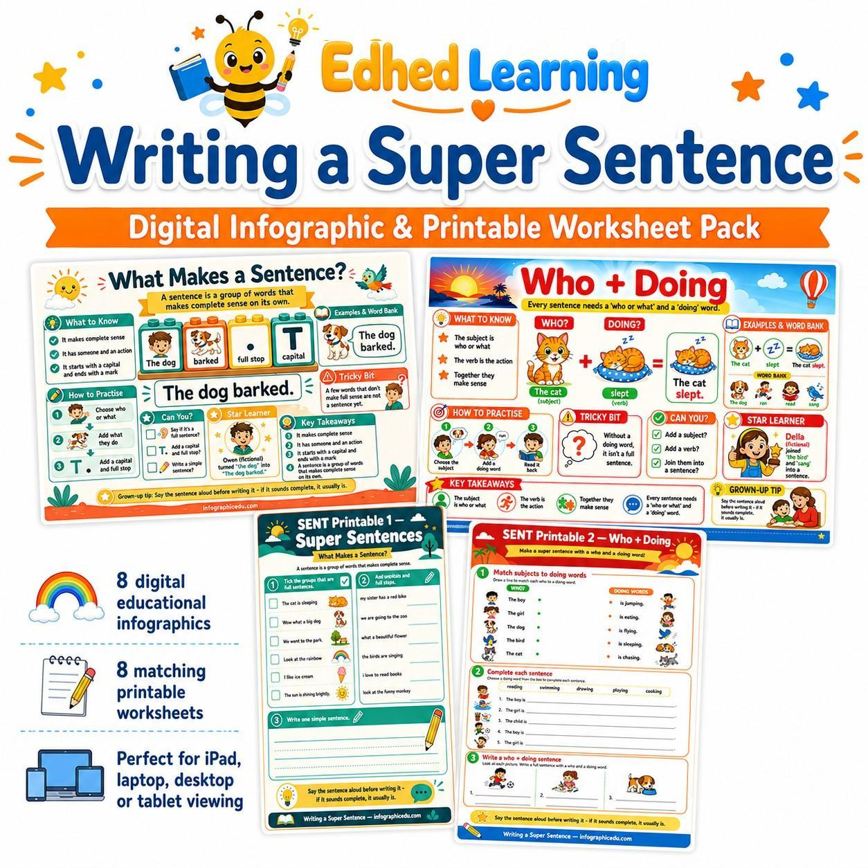 Edhed Learning Writing a Super Sentence digital course product image